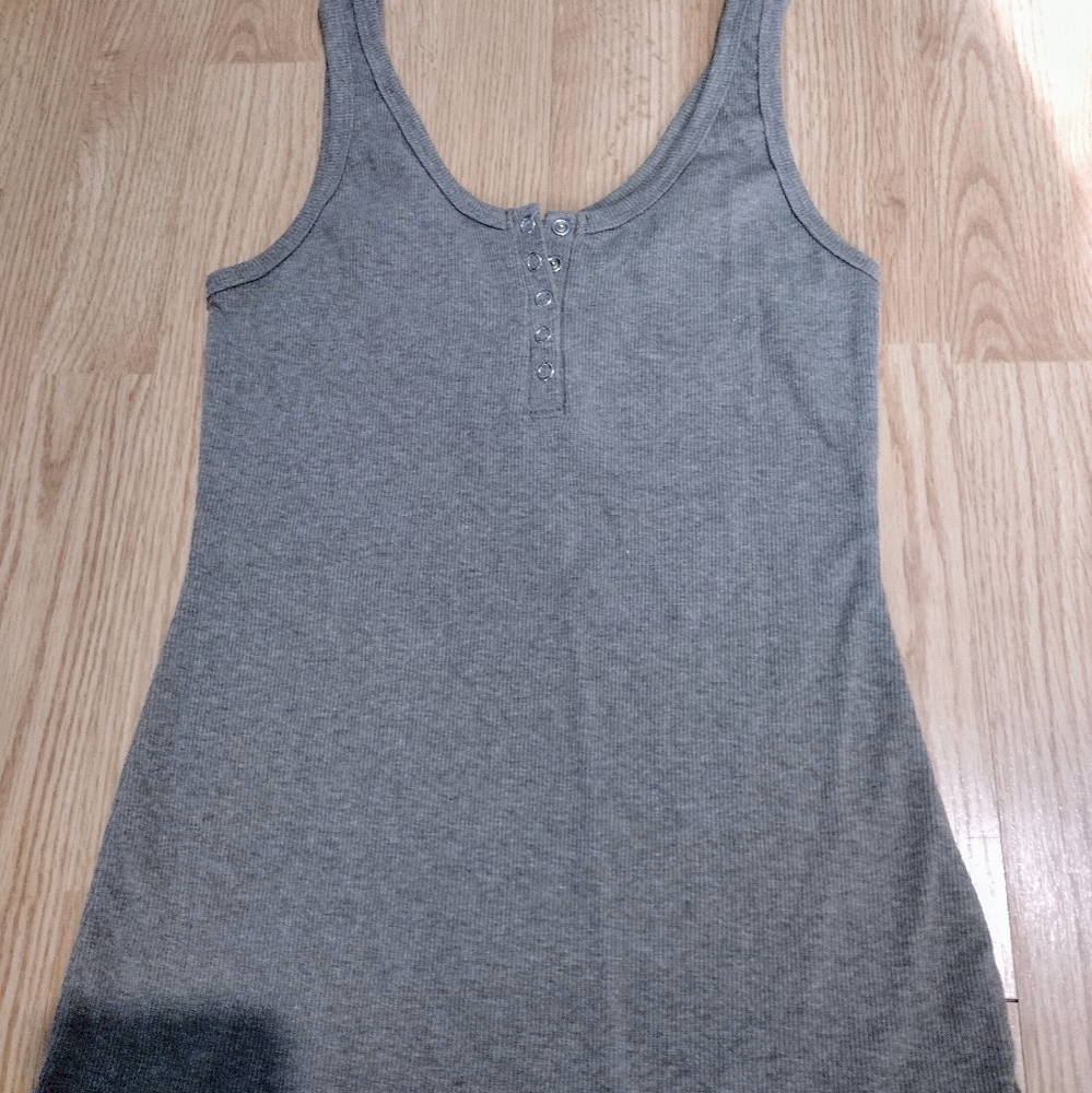 Set Of 2 Henley Heater Tank Tops
